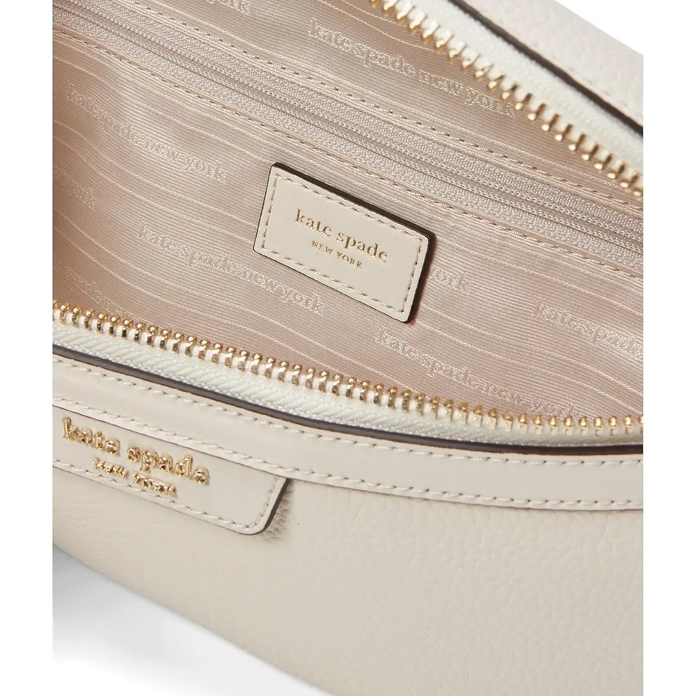 NWOT Kate Spade Hudson Pebbled Leather Parchment/ Ivory Belt Bag - Picture 3 of 5